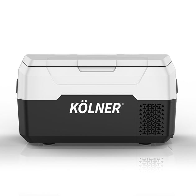 Kolner 20l Portable Fridge Freezer Cooler 12/24/240v Camping Refrigerator Black - Shoppers Haven  - Appliances > Fridges     