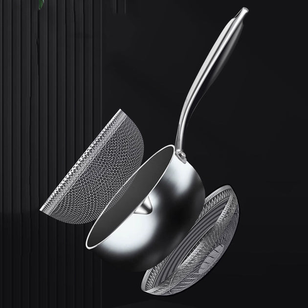 Premium 316 Stainless Steel Non-Stick 22cm Milk Pot with Double-Sided Honeycomb Design - Shoppers Haven  - Appliances > Kitchen Appliances     