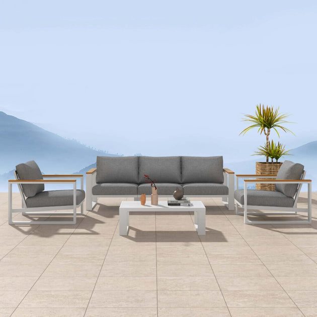 5 Seater Grandeur Lounge Suite – Charcoal Grey - Shoppers Haven  - Furniture > Outdoor     