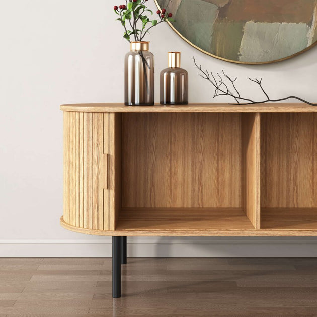Ripple Sideboard with Sliding Doors — Earthy Elegance Redefined - Shoppers Haven  - Furniture > Dining     