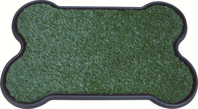 YES4PETS Dog Puppy Toilet Grass Potty Training Mat Loo Pad Bone Shape Indoor - Shoppers Haven  - Pet Care > Dog Supplies     
