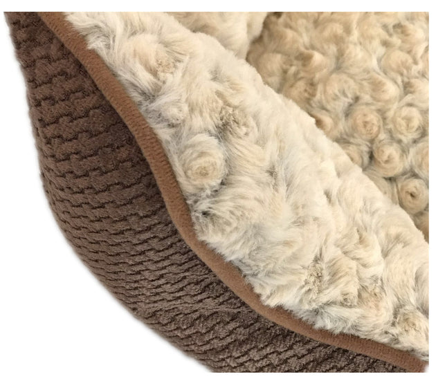Large Washable Soft Pet Dog Cat Bed Cushion Mattress-Brown - Shoppers Haven  - Pet Care > Cat Supplies     