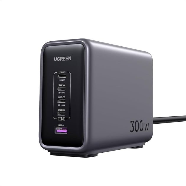 UGREEN 35045 Nexode 300W USB-C GaN 5-Port Desktop Charger - Shoppers Haven  - Electronics > Computer Accessories     