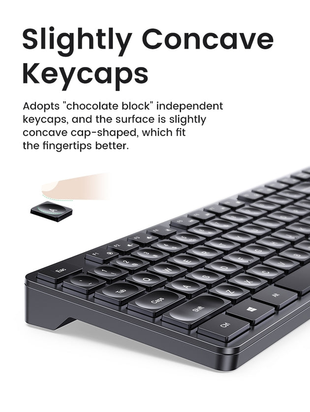 UGREEN 90250 104-Key layout 2.4G Wireless Keyboard - Shoppers Haven  - Electronics > Mobile Accessories     