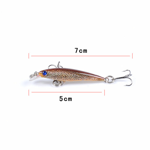 6x Popper Poppers 5cm Minnow Fishing Lure Lures Surface Tackle Fresh Saltwater - Shoppers Haven  - Outdoor > Fishing     