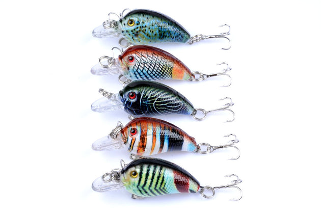 5x 4.5cm Popper Crank Bait Fishing Lure Lures Surface Tackle Saltwater - Shoppers Haven  - Outdoor > Fishing     