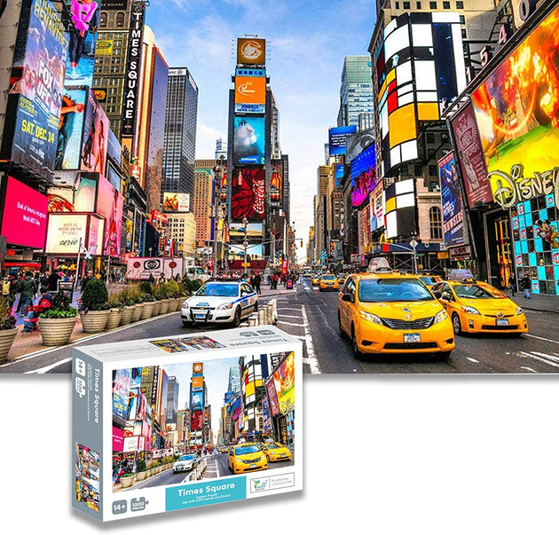 Jigsaw Puzzles for Adults 1000 Pieces Interesting Toys Brain Teaser Jigsaw Puzzles Unique Hard Puzzles Games(Times Square) - Shoppers Haven  - Baby & Kids > Toys     