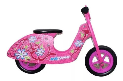 Kidzamo Maria Pink Wooden Balance Scooter 12" for Kids - Shoppers Haven  - Baby & Kids > Ride on Cars, Go-karts & Bikes     