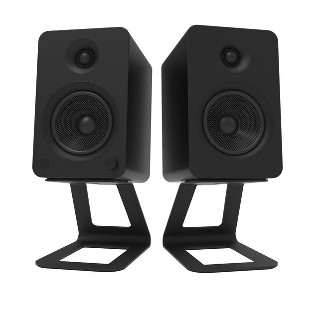 Kanto SE6 Elevated Desktop Speaker Stands for Large Speakers - Pair, Black - Shoppers Haven  - Audio & Video > Speakers     