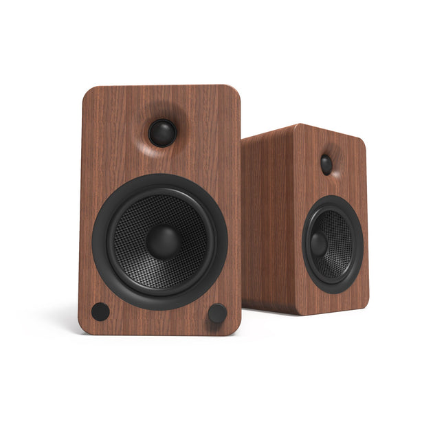 Kanto YU6 200W Powered Bookshelf Speakers with Bluetooth® and Phono Preamp - Pair, Walnut - Shoppers Haven  - Audio & Video > Speakers     
