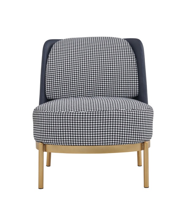 Cecily Upholstered Slipper Chair armchair in deep blue - Shoppers Haven  - Furniture > Bar Stools & Chairs     