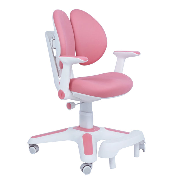 Ergonomic Children Kids Study Desk and Chair Set Height Adjustable - Pink - Shoppers Haven  - Furniture > Bar Stools & Chairs     