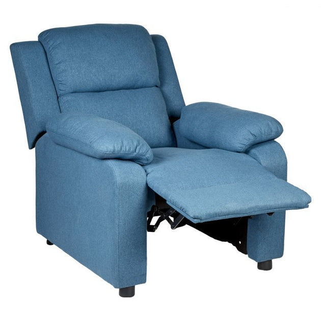 Erika Navy Blue Adult Recliner Sofa Chair Blue Lounge Couch Armchair Furniture - Shoppers Haven  - Furniture > Bar Stools & Chairs     