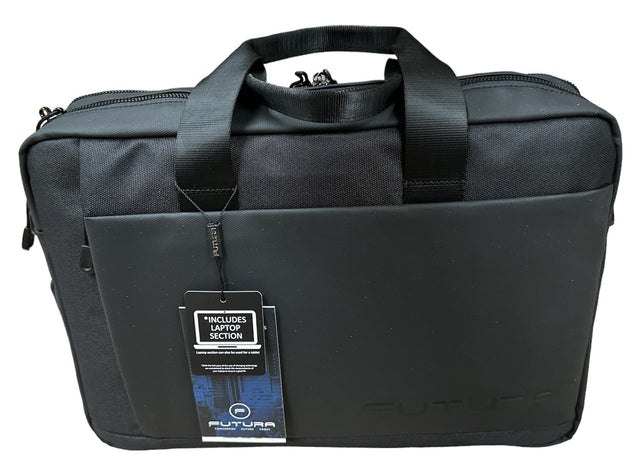 15" Futura Laptop Computer Bag Travel Work Messenger Bag w/USB Port - Black - Shoppers Haven  - Gift & Novelty > Bags     