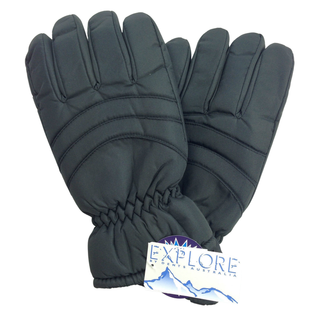 Mens Thermal Ski Gloves Waterproof Warm Winter Snow Insulation Plain - Black - S/M - Shoppers Haven  - Sports & Fitness > Fitness Accessories     
