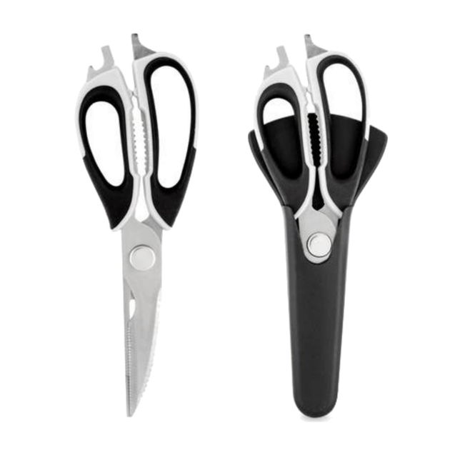 7 in 1 Multi Purpose Kitchen Super Scissors w/ Magnetic Case for Meat Nuts - Shoppers Haven  - Home & Garden > Kitchenware     