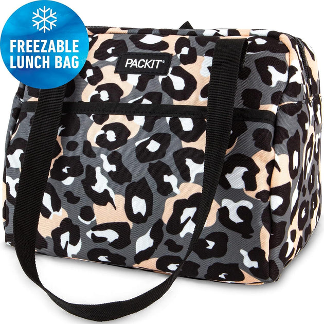 PACKIT Freezable Ice Lunch Bag Tote Food Storage Camping Travel Tiger - Wild Leopard - Shoppers Haven  - Home & Garden > Kitchenware     