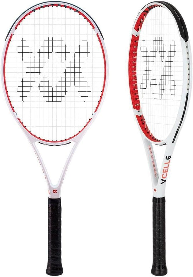 VOLKL V-CELL 6 Tennis Racquet - Fully Strung Racket & Free Dampener - 4 1/4 - Shoppers Haven  - Sports & Fitness > Exercise, Gym and Fitness     