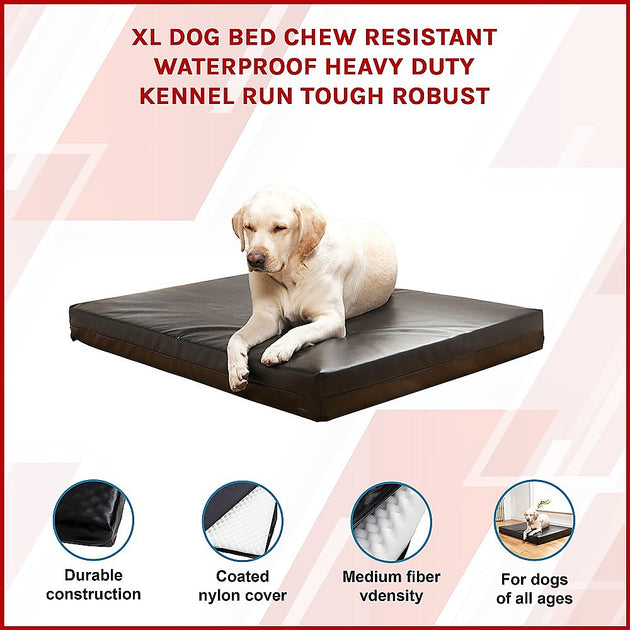 XL Dog Bed Chew Resistant Waterproof Heavy Duty Kennel Run Tough Robust - Shoppers Haven  - Pet Care > Cleaning & Maintenance     