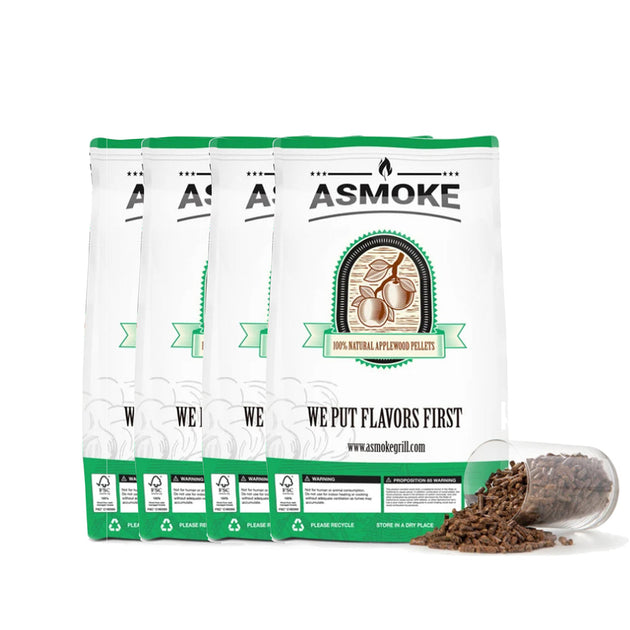 Asmoke 2.5kg X 8 (19 KG) OF 100% PURE APPLEWOOD PELLETS - Shoppers Haven  - Home & Garden > BBQ     