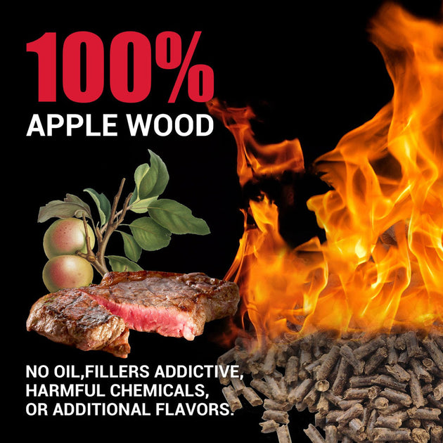 Asmoke 9.5kg X 2  (19 KG) of 100% Pure Applewood Pellets - Shoppers Haven  - Home & Garden > BBQ     