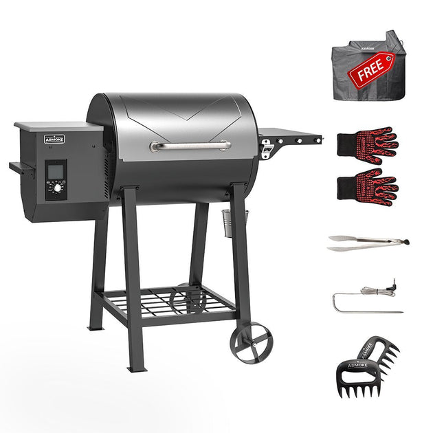 Asmoke AS500N-2 WOOD PELLET GRILL SILVER - Shoppers Haven  - Home & Garden > BBQ     