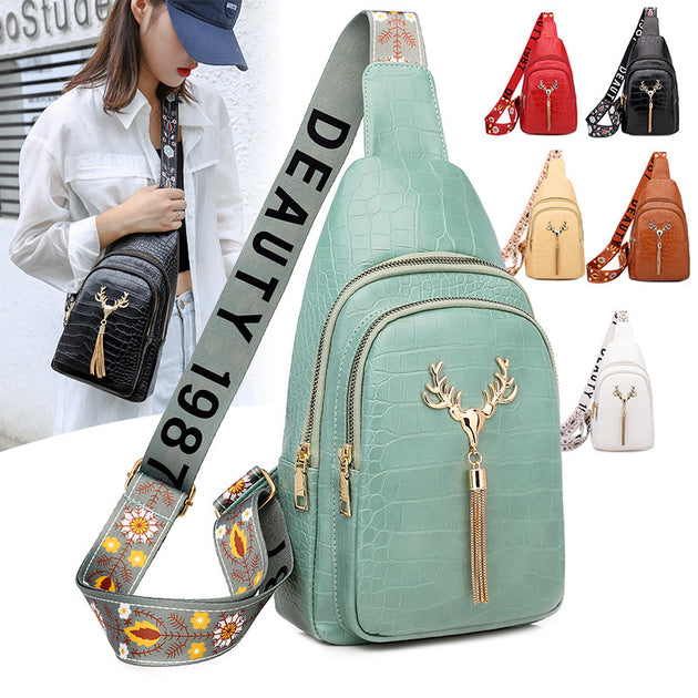 Tassel Design Crossbody Leather Backpack - Shoppers Haven  - Fashion Backpack     
