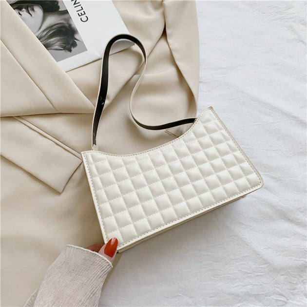 Elegant One-shoulder Diamond Pattern Crossbody Bag - Shoppers Haven  - Handbag & Clutch     