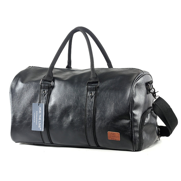 Large Capacity Imitation Leather Travel Messenger Bag - Shoppers Haven  - Briefcase     