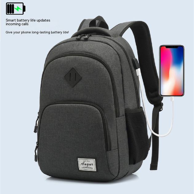 Backpack Simple And Lightweight With USB Interface - Shoppers Haven  - Backpack     