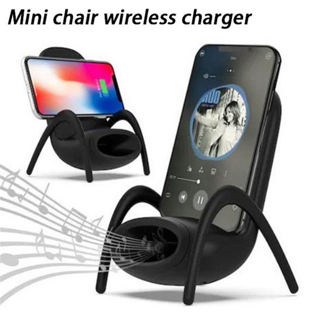 Portable Mini Wireless Charger 10W Fast Charge - Shoppers Haven  - Holder&Stand     