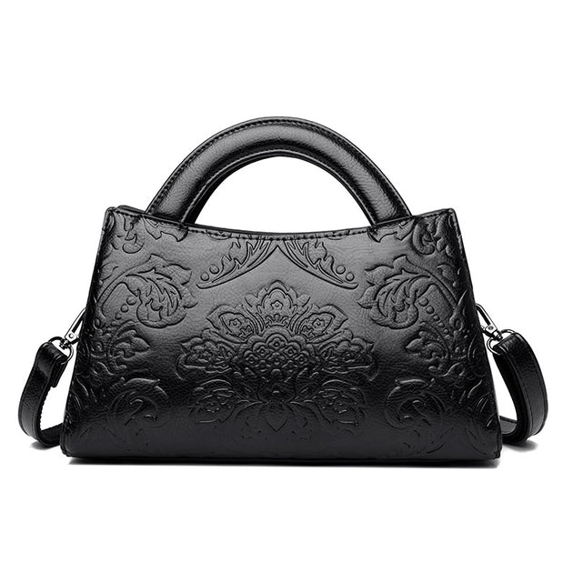 Crossbody Embossed Leather handbag - Shoppers Haven  - Handbag & Clutch     
