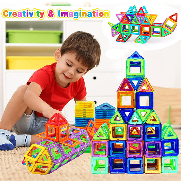 Magnetic Building Blocks Toy - Shoppers Haven  - Blocks & Puzzles     