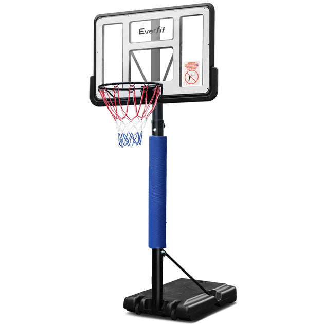 Everfit 3.05M Basketball Hoop Stand System Adjustable Height Portable Pro Blue - Shoppers Haven  - Sports & Fitness > Basketball & Accessories     