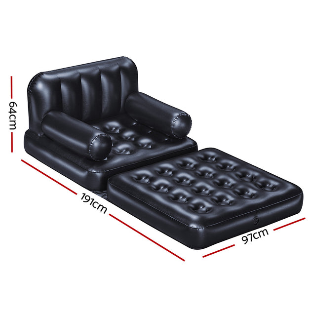 Bestway Inflatable Air Chair Seat Lounge Couch Lazy Sofa Blow Up Ottoman - Shoppers Haven  - Home & Garden > Inflatable Mattress     