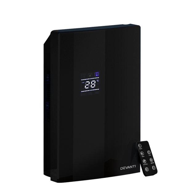Devanti 2L Dehumidifier Air Purify Black - Shoppers Haven  - Appliances > Air Conditioners     