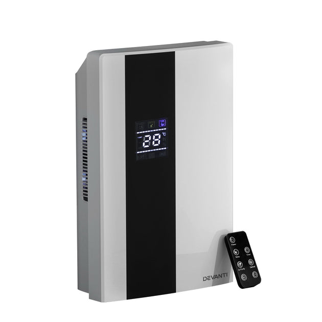 Devanti 2L Dehumidifier Air Purifier White - Shoppers Haven  - Appliances > Air Conditioners     