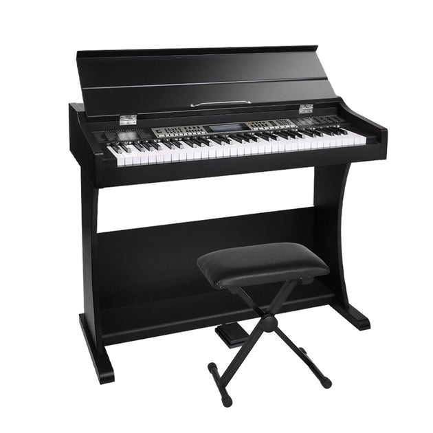 Alpha 61 Keys Electronic Piano Keyboard Digital Electric Classical Stand w/ Stool - Shoppers Haven  - Audio & Video > Musical Instrument & Accessories     