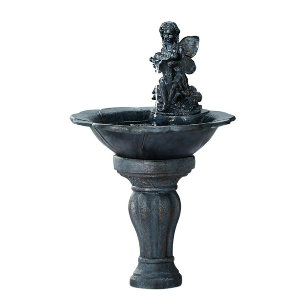 Gardeon Solar Water Feature with LED Lights Angel 94cm - Shoppers Haven  - Home & Garden > Fountains     