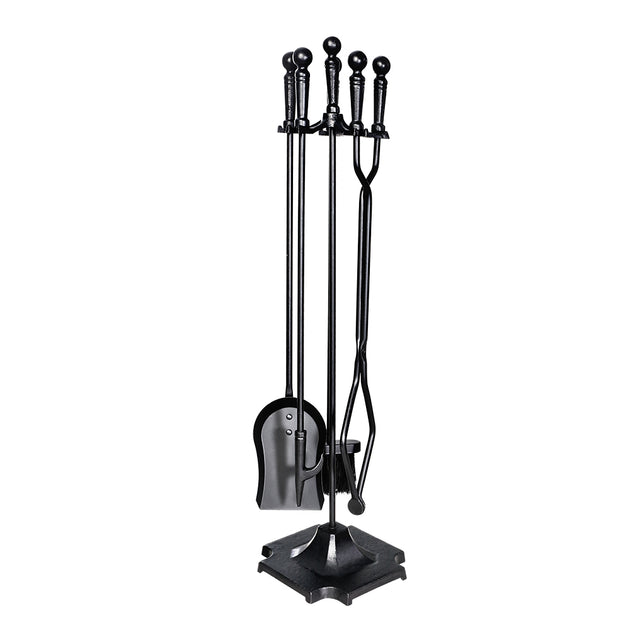 Grillz Fireplace Tool Set Fire Place Tools Poker Brush Shovel Stand Tongs - Shoppers Haven  - Home & Garden > Firepits     