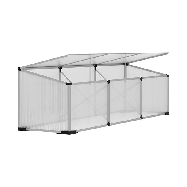 Greenfingers Greenhouse 180x50x50CM Cold Frame Plant Grow Aluminium Polycarbonate Green House - Shoppers Haven  - Home & Garden > Green Houses     