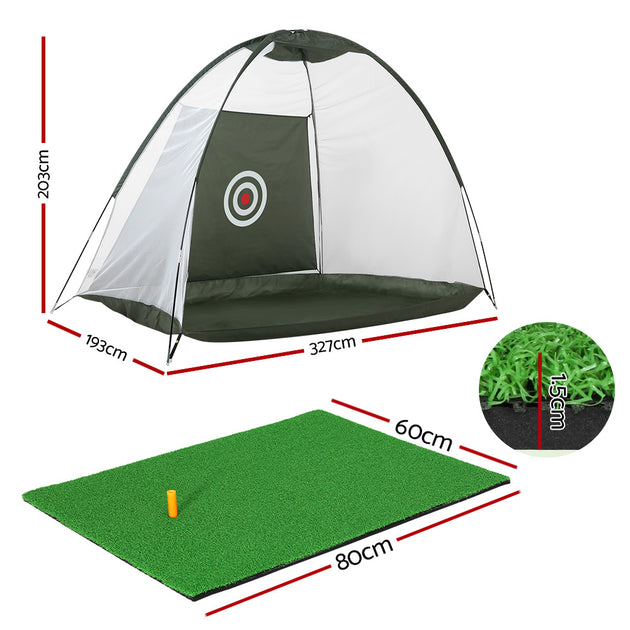 Everfit Golf Practice Net And Training Mat Driving Range Target Hitting Mat - Shoppers Haven  - Sports & Fitness > Golf     