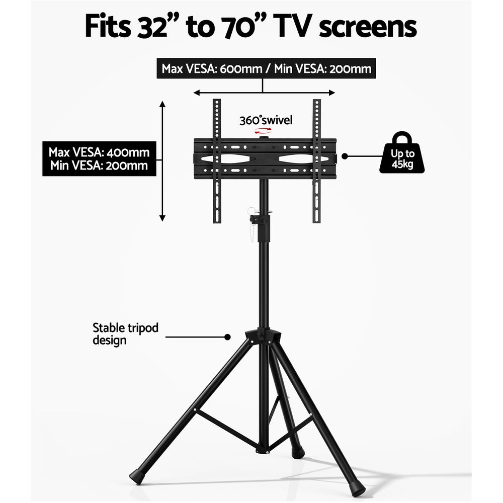 Artiss TV Stand Mount 32-70" Swivel Bracket Tripod Universal LED LCD Home Office - Shoppers Haven  - Audio & Video > TV Accessories     