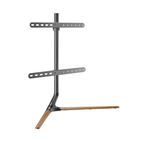 BRATECK Modern Linear Tabletop TV Stand For 49'-70' TVs -- Matte Black & Walnut - Shoppers Haven  - Audio & Video > TV Accessories     