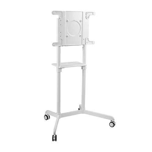 BRATECK Rotating Mobile Stand for Interactive Display Fit 37'-70' Up to 70Kg - White VESA 200x200,400x200,300x300,600x200,350x350,400x400,600x400 - Shoppers Haven  - Audio & Video > TV Accessories     