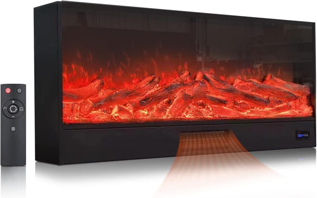 Electric Fireplace, Wall Mount Heater, 150cm - Shoppers Haven  - Home & Garden > Firepits     