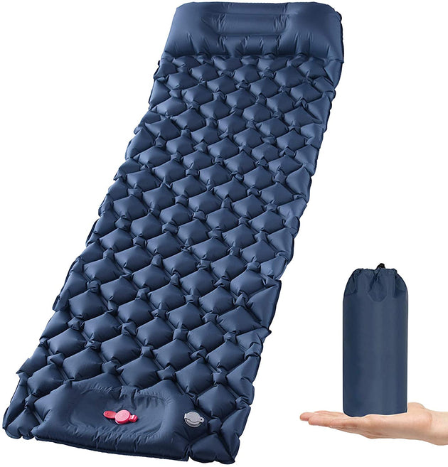 Ultralight Inflatable Camping Sleeping Pad with Pillow for Travelling and Hiking - Shoppers Haven  - Home & Garden > Inflatable Mattress     