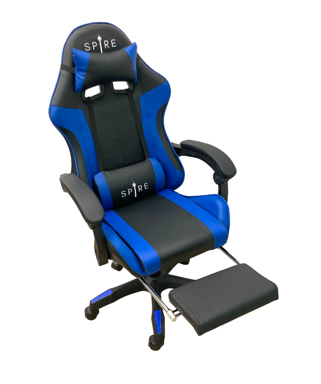 Spire ZINC Gaming Chair Black/Blue - Shoppers Haven  - Gift & Novelty > Games     