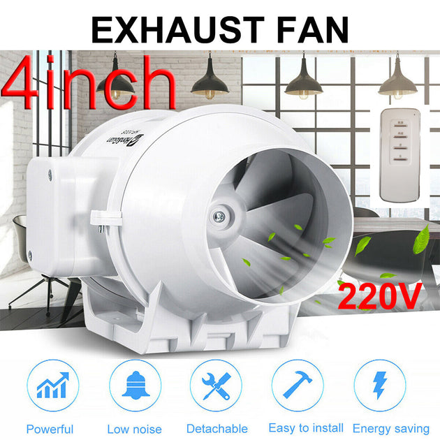 8" Inch Extractor Fan+Remote Duct Hydroponic Air Circulation Exhaust Vent - Shoppers Haven  - Appliances > Appliances Others     