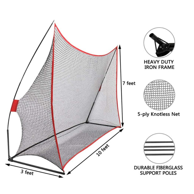 3M Huge Golf Practice Net Portable Hitting Swing Training Net Outdoor +Carry Bag - Shoppers Haven  - Sports & Fitness > Golf     